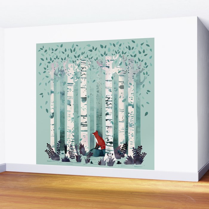 The Birches Wall Mural Gallery Image 2