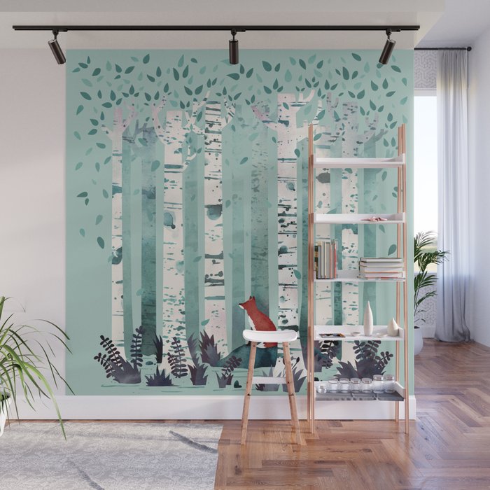 The Birches Wall Mural Gallery Image 1