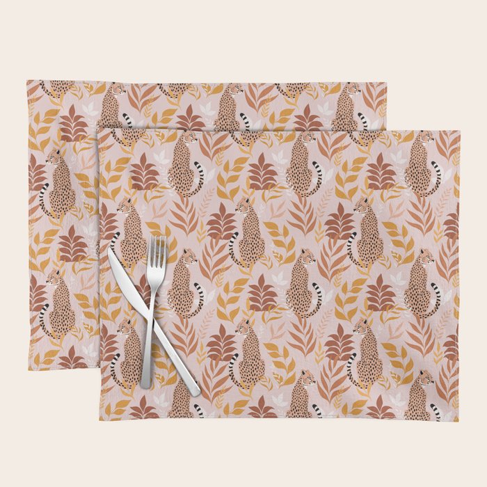 Summer Cheetah Pattern I - Terracotta  Placemat Gallery Image 1