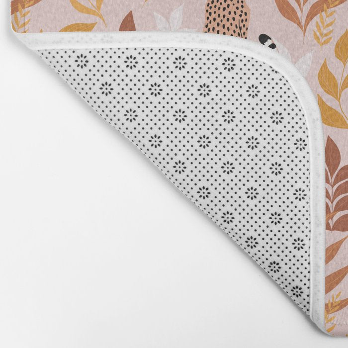 Summer Cheetah Pattern I - Terracotta  Bath Mat Gallery Image 2