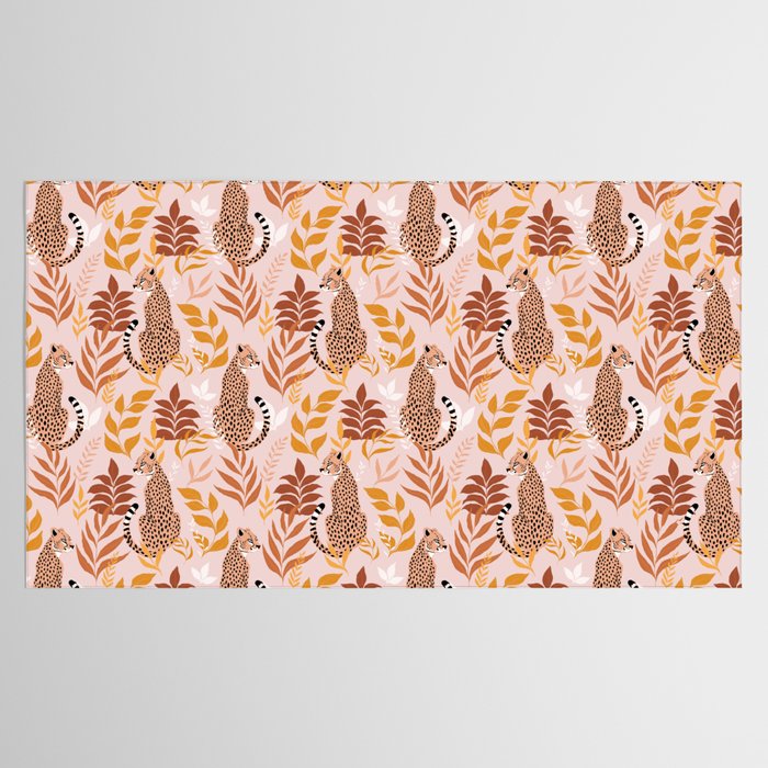 Summer Cheetah Pattern I - Terracotta  Tablecloth Gallery Image 2