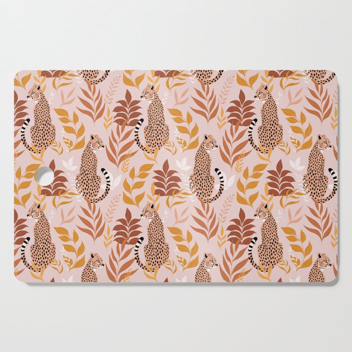 Summer Cheetah Pattern I - Terracotta  Cutting Board Gallery Image 1