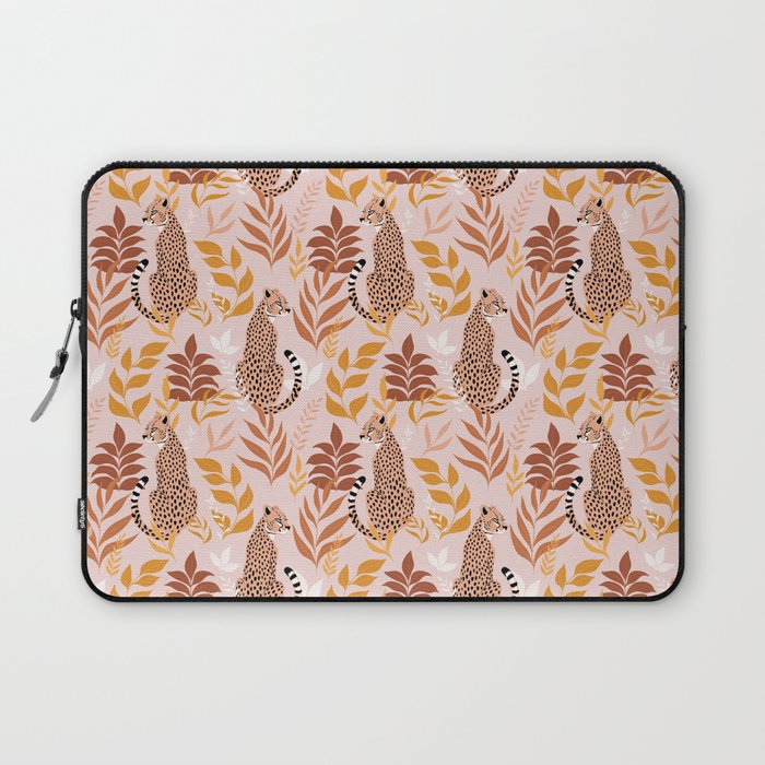 Summer Cheetah Pattern I - Terracotta  Laptop Sleeve Gallery Image 1