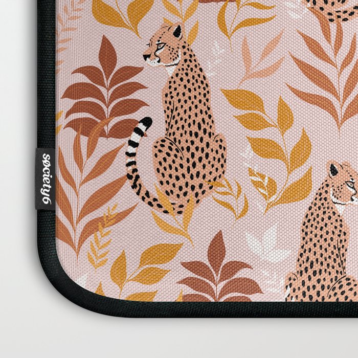 Summer Cheetah Pattern I - Terracotta  Laptop Sleeve Gallery Image 3