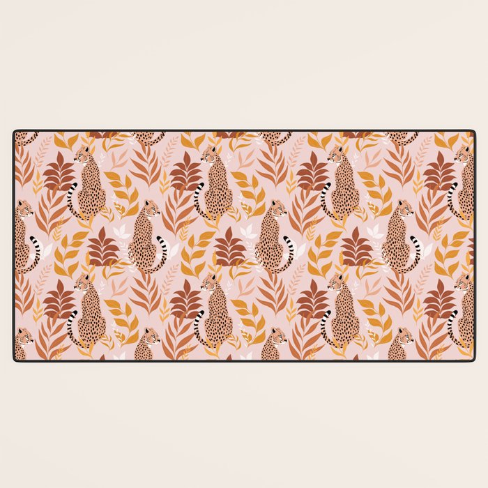 Summer Cheetah Pattern I - Terracotta  Desk Mat Gallery Image 3