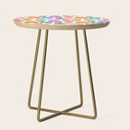 Fun retro sticker quote cartoon pattern Side Table Gallery Image 1