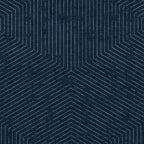 boho hexagon stripes - navy Coffee Mug Gallery Image 2