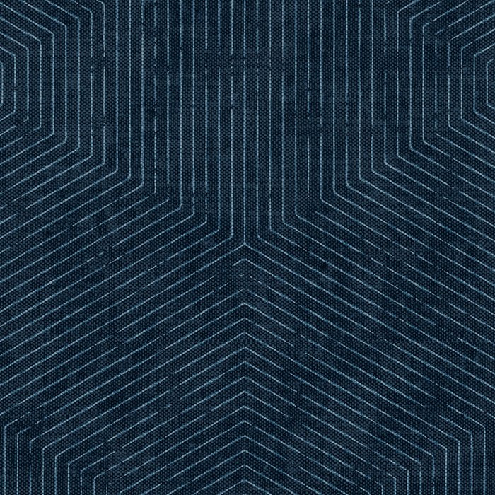 boho hexagon stripes - navy Coffee Mug Gallery Image 2
