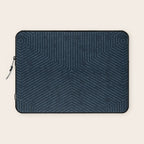 boho hexagon stripes - navy Laptop Sleeve Gallery Image 1