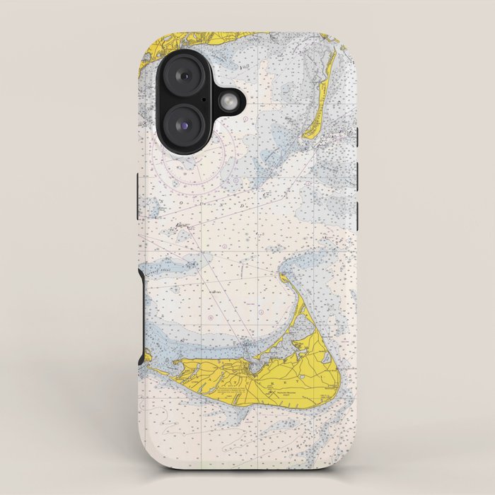 Vintage Map of The Nantucket Sound (1966) iPhone Case Gallery Image 1