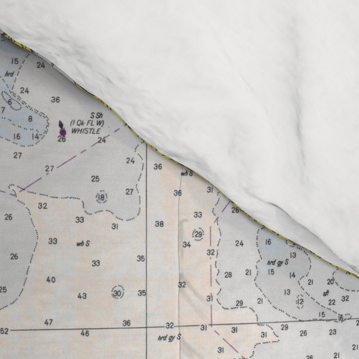 Vintage Map of The Nantucket Sound (1966) Comforter Gallery Image 4