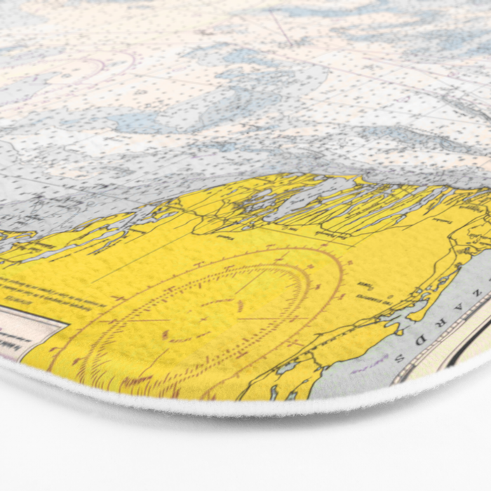 Vintage Map of The Nantucket Sound (1966) Bath Mat Gallery Image 3
