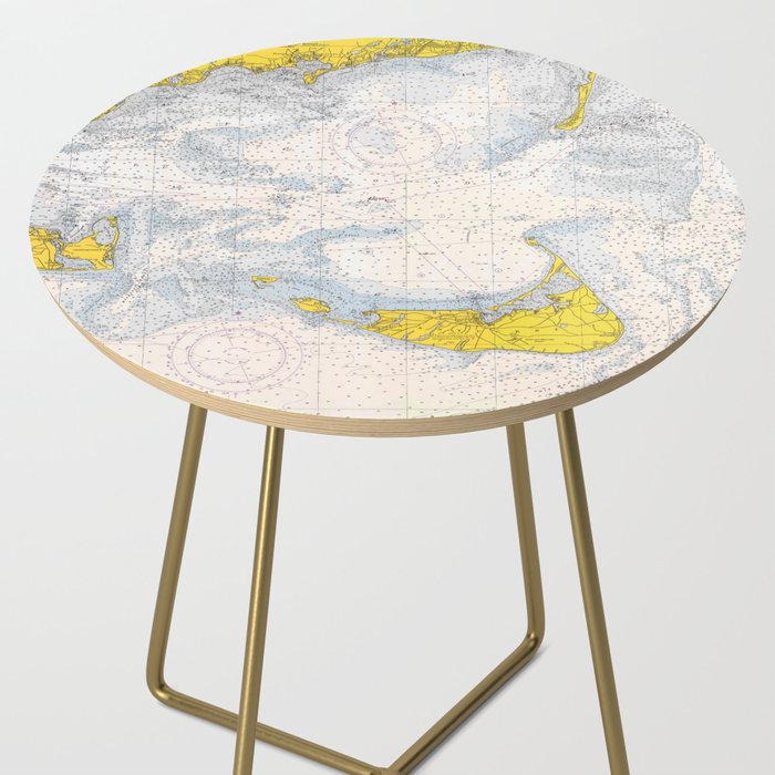 Vintage Map of The Nantucket Sound (1966) Side Table Gallery Image 2