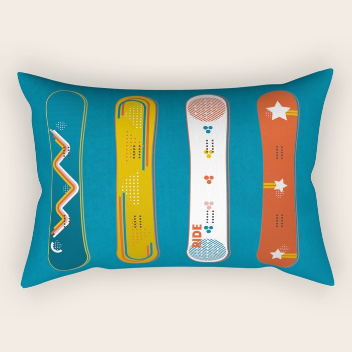 SNOWBOARD DESIGN Rectangular Pillow Gallery Image 1