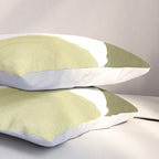 Abstract terracotta and green shapes Pillow Sham Gallery Image 3
