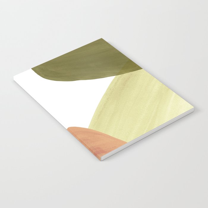 Abstract terracotta and green shapes Notebook Gallery Image 1