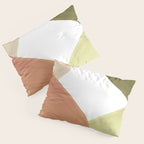 Abstract terracotta and green shapes Pillow Sham Gallery Image 3