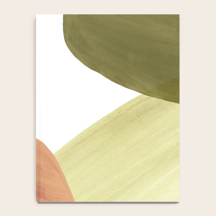 Abstract terracotta and green shapes Notebook Gallery Image 4