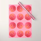 Pink concha bread mexican concha pan dulce mexican food lover Wrapping Paper Gallery Image 1