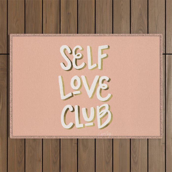 Self Love Club - Blush & Gold Palette Outdoor Rug Gallery Image 1