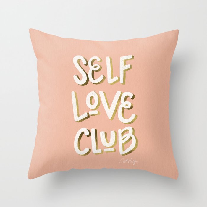 Self Love Club - Blush & Gold Palette Throw Pillow Gallery Image 6