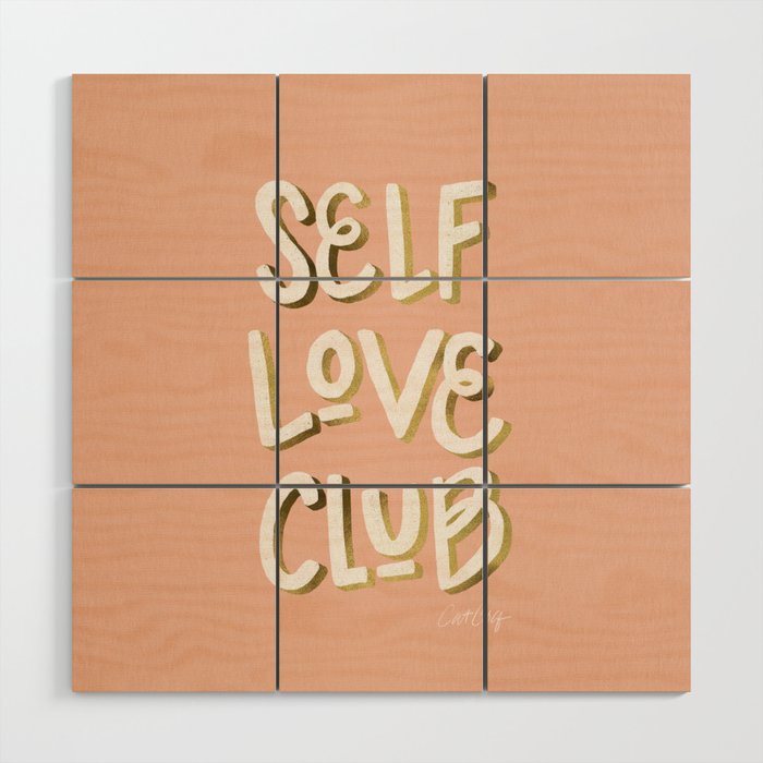 Self Love Club - Blush & Gold Palette Wood Wall Art Gallery Image 1