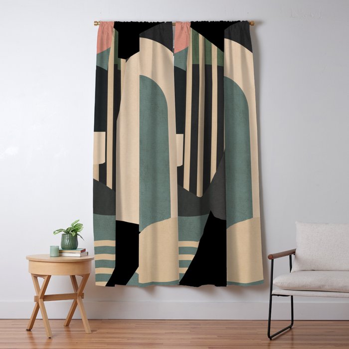 Abstract Geometric Shapes 165 Window Curtain Gallery Image 1