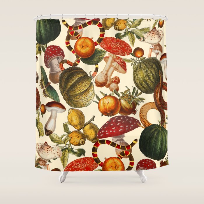 Mysterious Mushroom Forest  Shower Curtain Gallery Image 1