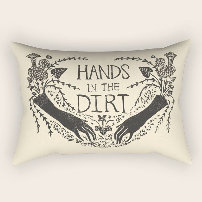 Hands in the Dirt Rectangular Pillow Gallery Image 1