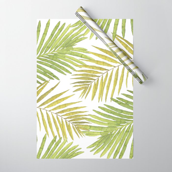 Palms on White Wrapping Paper Gallery Image 1