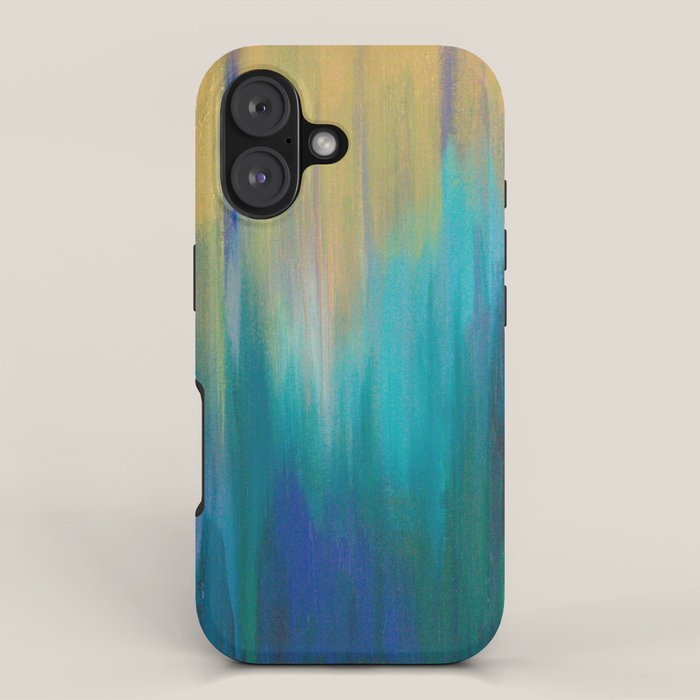 Green & Gold Abstract iPhone Case Gallery Image 1
