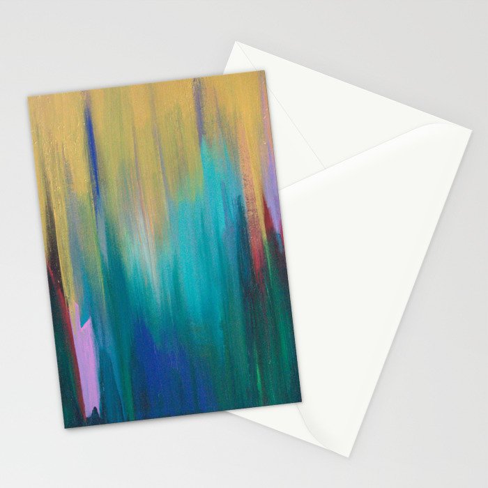 Green & Gold Abstract Stationery Card Gallery Image 2