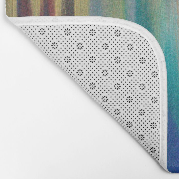 Green & Gold Abstract Bath Mat Gallery Image 2