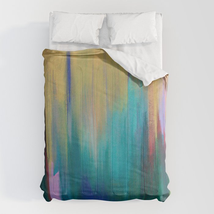 Green & Gold Abstract Comforter Gallery Image 1