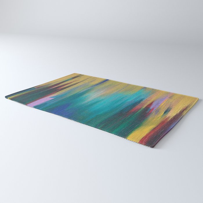 Green & Gold Abstract Rug Gallery Image 3