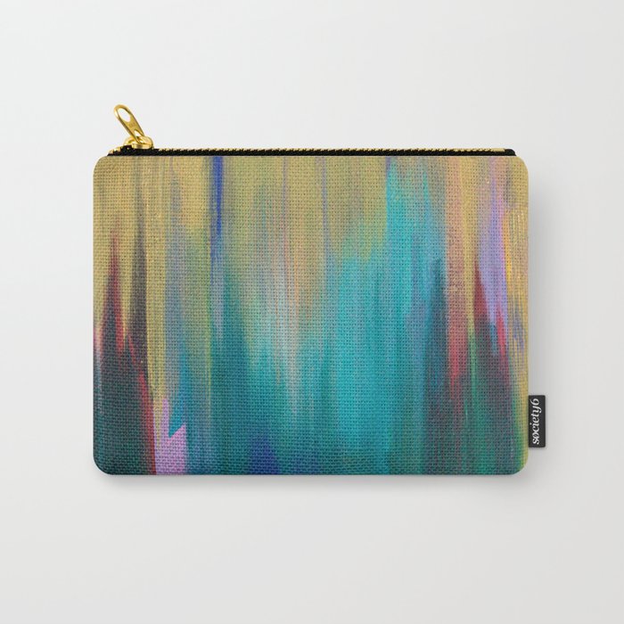 Green & Gold Abstract Carry All Pouch Gallery Image 1