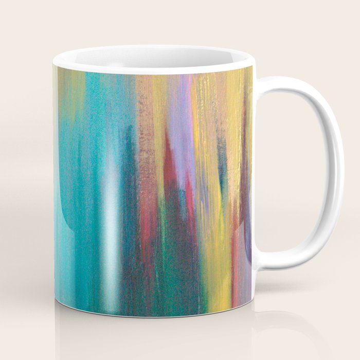 Green & Gold Abstract Coffee Mug Gallery Image 1