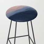 Waves In Texture - Blue & Beige Stool Gallery Image 2