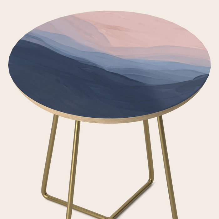 Waves In Texture - Blue & Beige Side Table Gallery Image 2