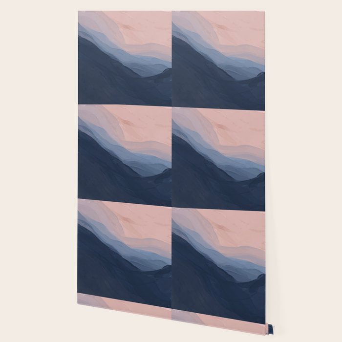 Waves In Texture - Blue & Beige Wallpaper Gallery Image 2