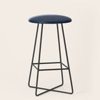 Waves In Texture - Blue & Beige Stool Gallery Image 1