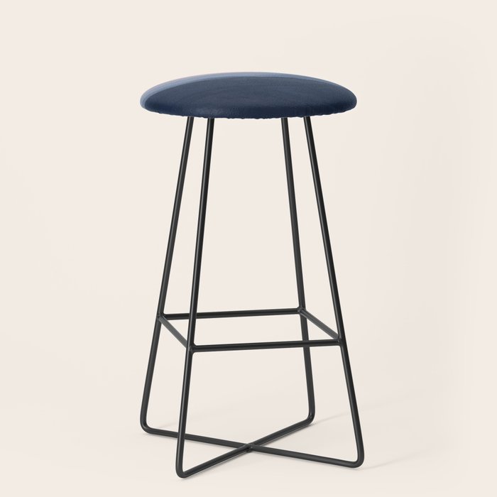 Waves In Texture - Blue & Beige Stool Gallery Image 1