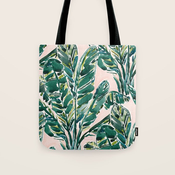 BIG FEELINGS Banana Leaf Tropical Tote Bag Gallery Image 1