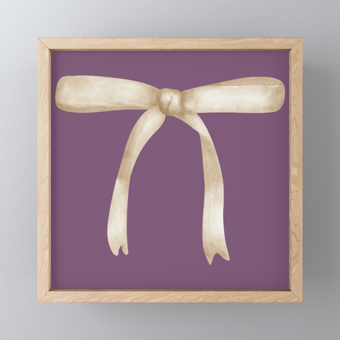 Bows & Ribbons Pattern XXXVI Lavender Purple Mini Art Print Gallery Image 1