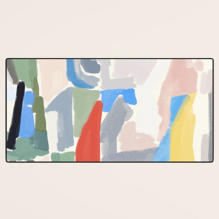 Abstract color pieces Desk Mat Gallery Image 3