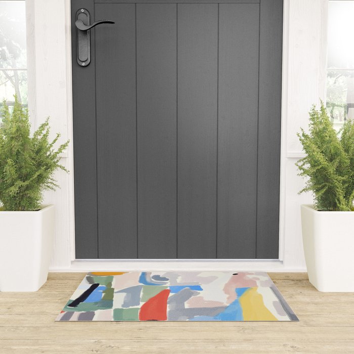 Abstract color pieces Welcome Mat Gallery Image 3