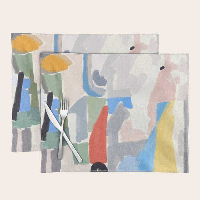 Abstract color pieces Placemat Gallery Image 1