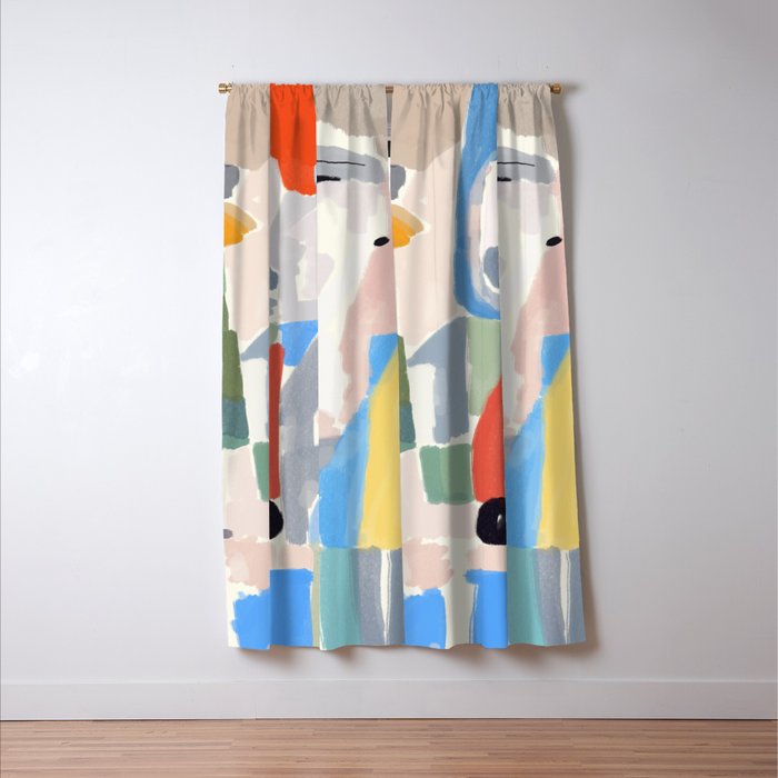 Abstract color pieces Window Curtain Gallery Image 3