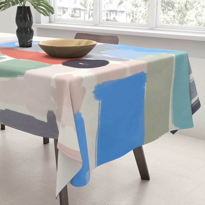 Abstract color pieces Tablecloth Gallery Image 3