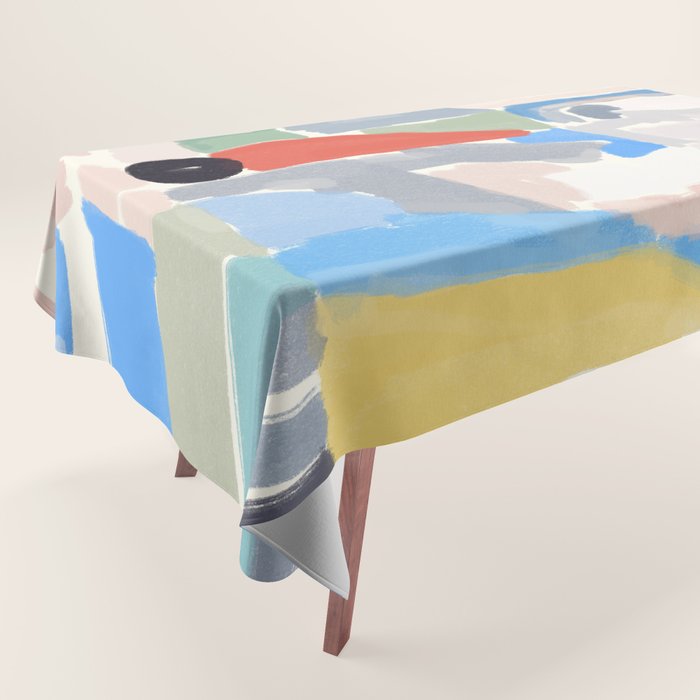 Abstract color pieces Tablecloth Gallery Image 1